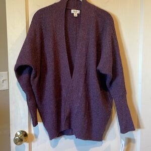 NWT Style & Co Plum Marled Boxy Cardigan